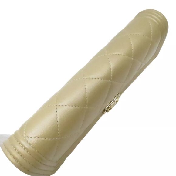 CHANEL Boy Chanel Matelasse Long Wallet Caviar Beige Leather - Picture 4 of 12